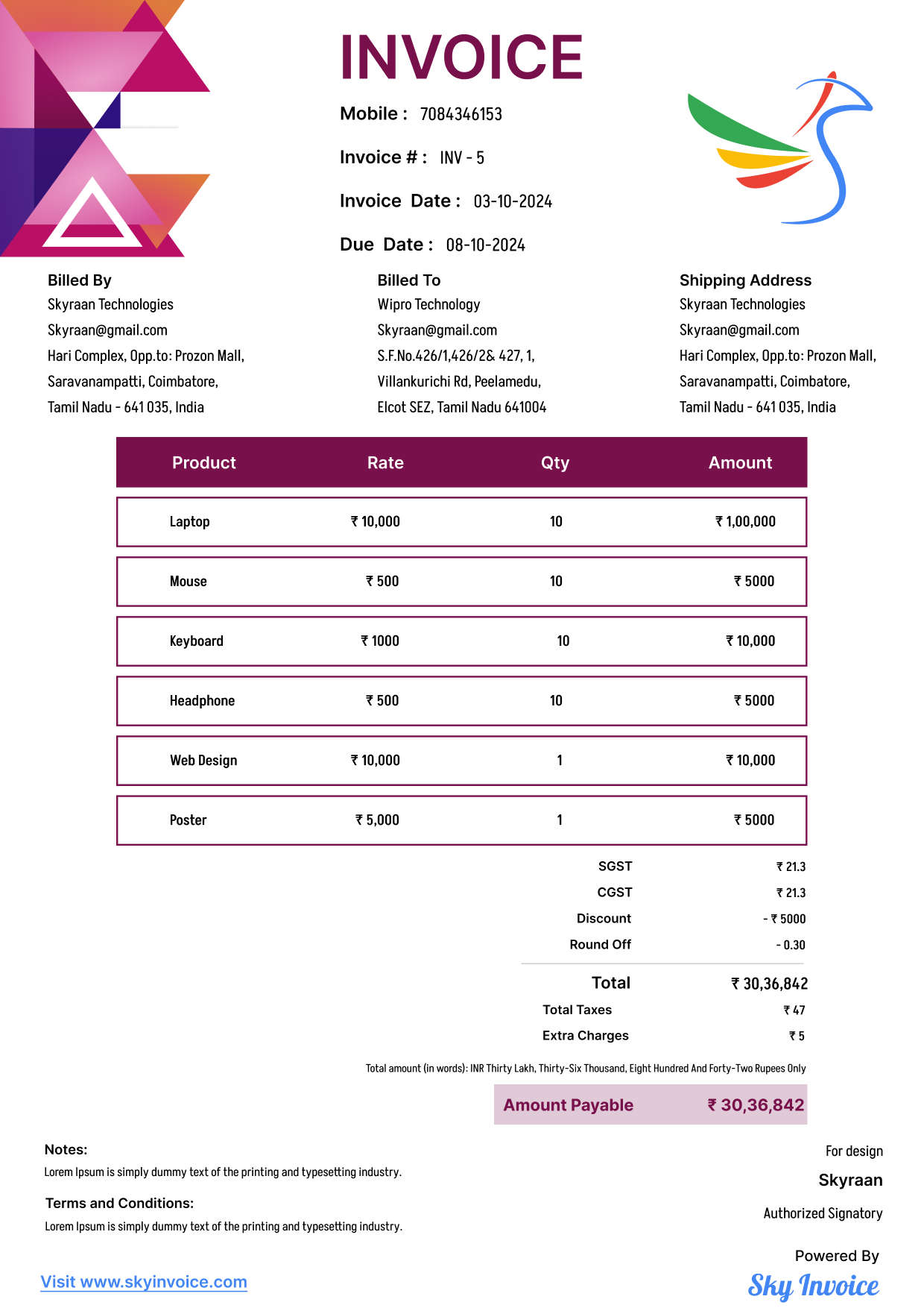 Invoice Template 4